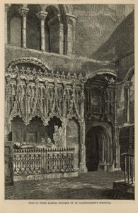 Grab von Prior Rahere, Gründer des St. Bartholomäus-Hospitals von English School