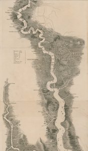 Tomblesons Panoramakarte der Themse und Medway