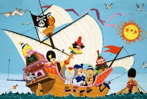 Kopfüber Piratenschiff