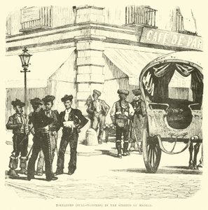 Toreadors (Stierkämpfer) in den Straßen von Madrid von English School
