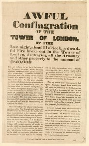 Tower von London Feuer, 1841