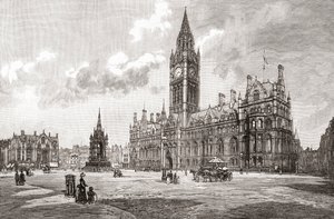Rathaus, Albert Square, Manchester, aus 
