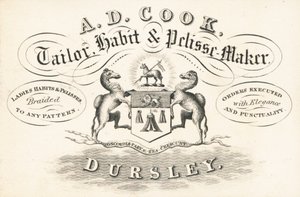 Handelskarte, A D Cook von English School