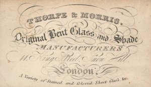 Visitenkarte, Thorpe & Morris von English School