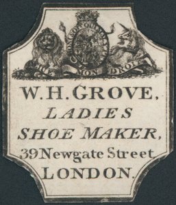 Visitenkarte, W H Grove von English School