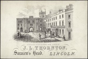 Handelskarte für J L Thornton von English School