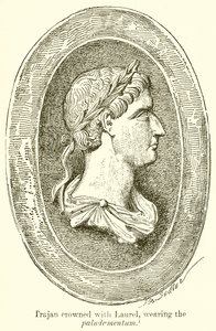 Trajan, mit Lorbeer gekrönt, im Paludamentum von English School