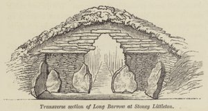 Querschnitt des Langhügels bei Stoney Littleton