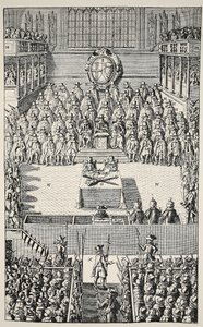 Prozess gegen Karl I., 4. Januar 1649 von English School
