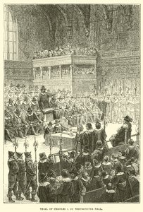Prozess gegen Karl I. in Westminster Hall von English School