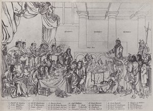 Prozess gegen Lord William Russell (Lithografie) von English School