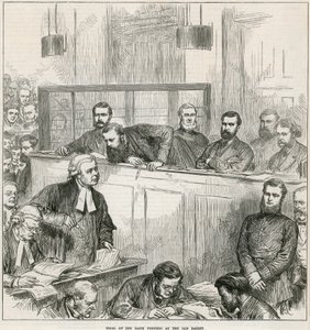 Prozess der Bankfälscher am Old Bailey von English School