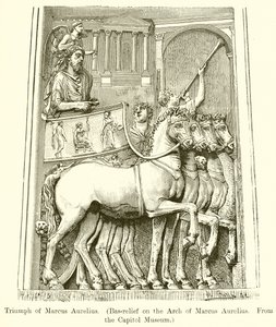 Triumph des Marcus Aurelius (Basrelief am Bogen des Marcus Aurelius. Aus dem Kapitolinischen Museum) von English School