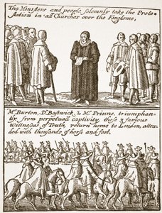 Wahre Informationen über den Anfang und die Ursache all unserer Probleme: wie sie ausgebrütet und wie verhindert wurden, aus einem puritanischen Pamphlet, 1648, Illustration aus Die Kirche von England: Eine Geschichte für das Volk von H.D.M. Spence-Jones, 