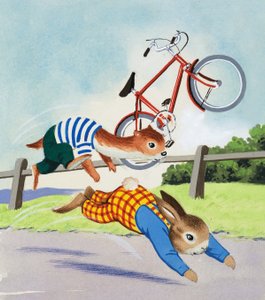 Tufty und Fahrrad