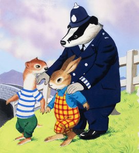 Tufty und Polizist Dachs