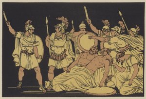 Turnus über den Leichen von Almo und Galaesus von English School
