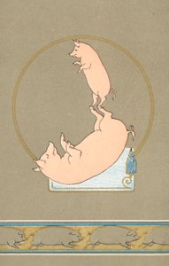 Zwei anthropomorphe Schweine im Zirkus von English School