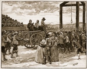 Tyburn zur Zeit von Charles I., Illustration aus Cassells Illustrierter Geschichte Englands von English School