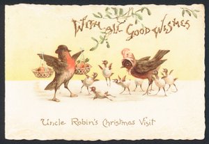 Onkel Robins Weihnachtsbesuch, Weihnachtskarte von English School