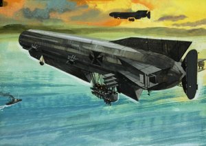 Unidentifizierter Zeppelin-Ballon von English School