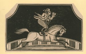 Unbetitelte Zirkusszene: Pferdereiter von English School
