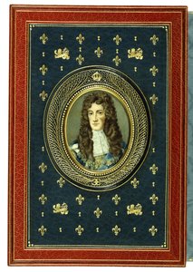 Oberer Einband, mit ovalem Porträtminiatur von Charles II, 1902 von English School