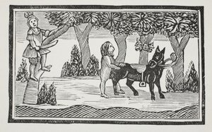 Valentin und Orson, Illustration aus Chap-books of the Eighteenth Century von John Ashton, veröffentlicht 1882
