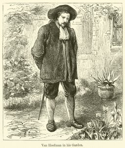 Van Hoofman in seinem Garten von English School
