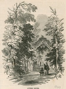 Vauxhall-Gärten, London: Die gotischen Ruinen von English School