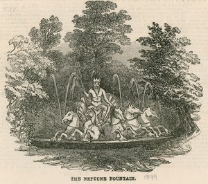 Vauxhall-Gärten, London: Der Neptunbrunnen von English School