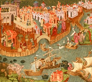 Venedig (Farblithografie) von English School