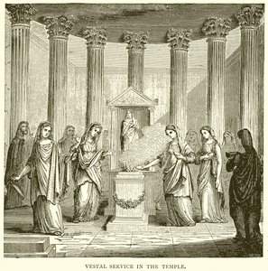 Vestalendienst im Tempel von English School