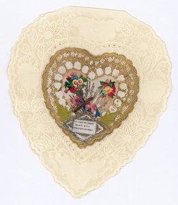 Viktorianische Valentinskarte von English School