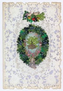 Viktorianische Valentinskarte von English School