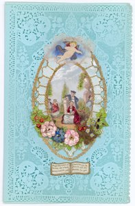 Viktorianische Valentinskarte von English School