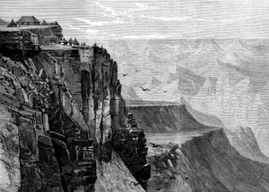 Blick von einem Punkt in der Nähe des Königshauses, aus Die britische Expedition nach Abessinien, 1868 von English School