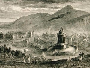 Blick vom Burns Monument, Calton Hill, Edinburgh um 1880, aus 