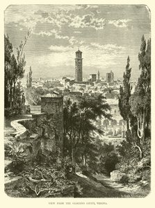 Blick vom Giardino Giusti, Verona von English School