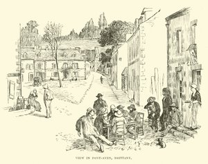 Ansicht in Pont-Aven, Bretagne von English School