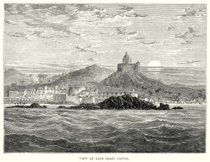 Ansicht des Cape Coast Castle (Gravur)