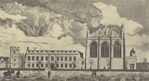 Ansicht des Eaton College in Buckinghamshire, 1779 (Gravur) von English School