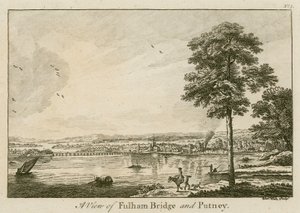 Ansicht der Fulham-Brücke in Putney von English School