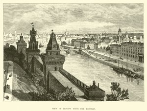 Ansicht von Moskau vom Kreml von English School