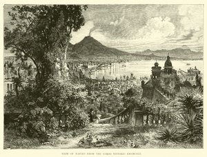 Blick auf Neapel vom Corso Vittorio Emanuele