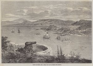 Blick auf Point Levi von den Zinnen von Quebec von English School