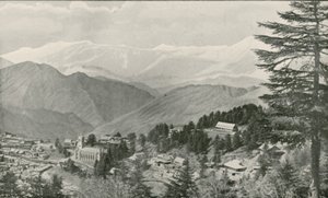 Ansicht von Simla, dem Sommerhauptquartier der indischen Regierung von English School