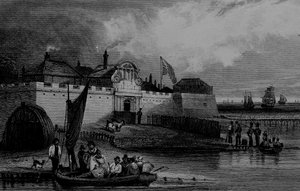 Ansicht von Tilbury Fort, graviert von H. Adhard