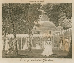 Ansicht der Vauxhall Gardens, London von English School