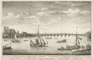 Blick auf die Westminster-Brücke von Lambeth von English School